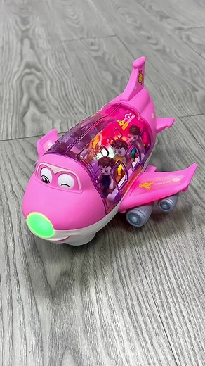 Colorful Toy Airplane with Fun Figurines Inside