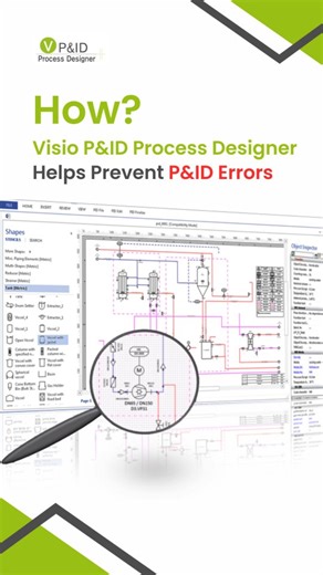 This Is How Visio P&ID Process Designer Helps Prevent P&ID Errors. ✅️ #visiopid #PNID #visiopnidprocessdesigner #explore #ChemicalIndustry | Visio P&ID Process Designer