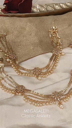 Emporia Jewels on Instagram: "ANKLETS ✨✨✨✨ Launching Premium AD Jadau Gold-plated Traditional Anklets!!"