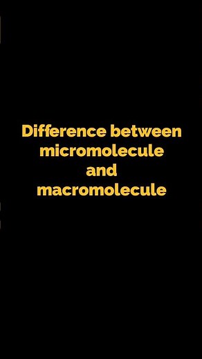 Difference between macromolecule and micromolecule । what is biomolecules l #biology