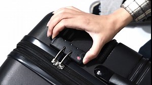 Merax Luggage Set, Lightweight Carry on Luggage Airline Approved, Hard Case with Spinner Wheels,Black, 3 Set