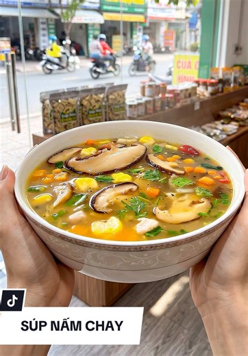 Súp nấm chay ăn liền - có ngay trong 3 phút