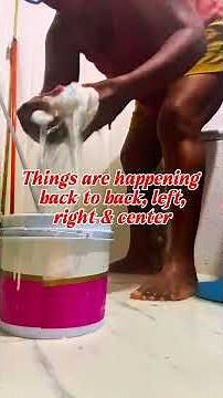 Mopping up Kitchen Sink Flooding in my Kitchen