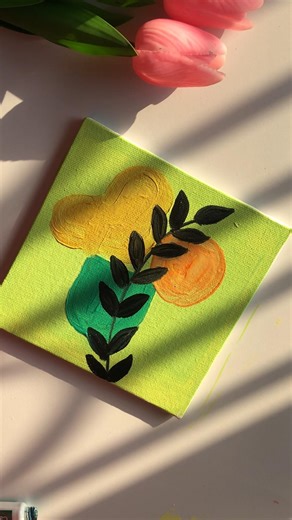 Boho Art in Canvas🌷🫶#satisfying #painting #bohostyle #artwork