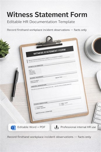 Witness Statement Form for Workplace Investigations - Etsy Australia