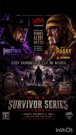 WBA Hulk Hogan vs The Undertaker Buried Alive Match Highlights (Suvivor Series) 1998