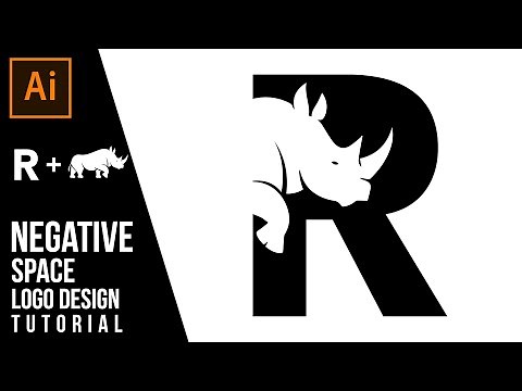 Negative Space Logo Design - Adobe illustrator Tutorial - Easy Method