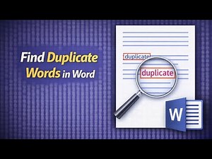 How to Find Duplicate Words in Word Document | MS Word Search Tricks