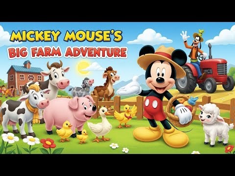 Mickey Mouse’s Big Farm Adventure 🌾🐄 | Fun Farm Animals Story for Kids with Songs