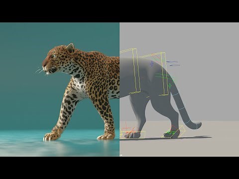 Leopard Walk Cycle - 3D Animation Breakdown