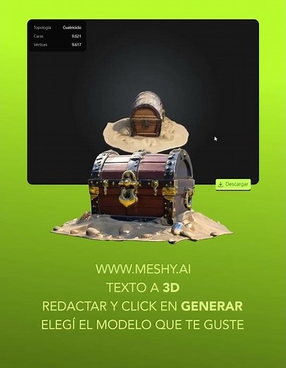Cómo crear objetos 3D con IA GRATIS usando Meshy (Modelado fácil 2025)