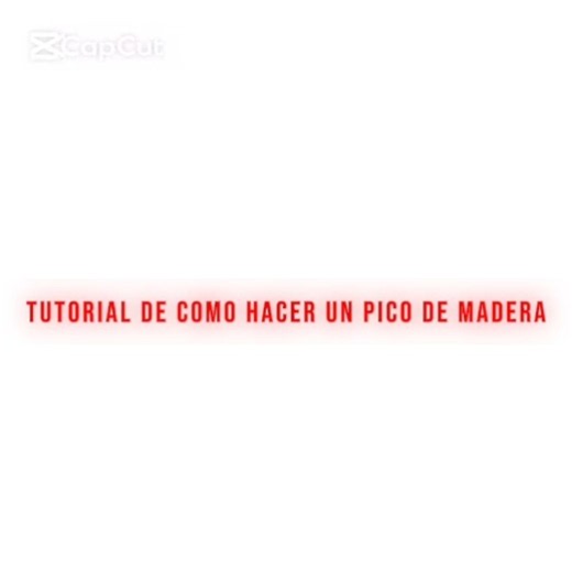 Tutorial de como hacer un pico de madera para novatos 😁