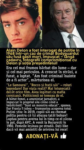 ALAIN DELON: Bărbatul perfect implicat în crimă