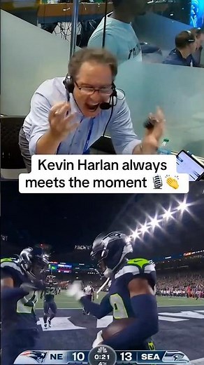 The Seahawks' game-winning interception had Kevin Harlan jumping out of his seat 😂🔥
