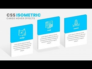 CSS3 Isometric Cards Hover Effects | Html CSS 3D Design