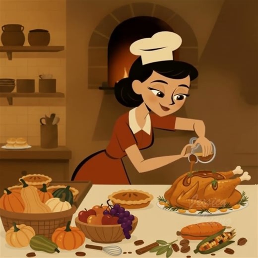 Funny chef 12 搞笑女廚師12 感恩節快樂 #ai #animation #disney