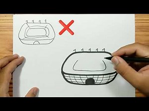 How to draw A STADIUM Easy