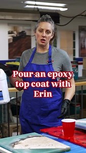 😀👍 Erin from @windsorplywood_gp shows us how to pour an epoxy top coat using a thin layer of UVPoxy! 👀Be sure to watch the full tutorial on their YouTube channel https://hubs.li/Q039dTCF0 #grandeprairiealberta #windsorplywood #epoxyprojects | EcoPoxy