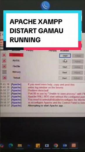 Apache XAMPP Failed to Start? Here's a 1-Minute Solution! 🚀