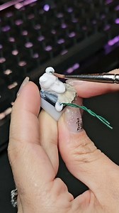 Making a Miniature Clown with Floating Balloon on Keyboard 🎈 We all type down here. From sewer to my keyboard, this creepy iconic clown might be my most whimsical key yet! | Temika S