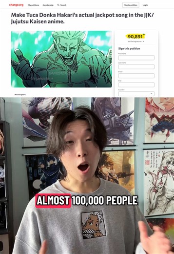 Tuca Donka is not going to be used for Hakari’s theme song #anime #manga #jujutsukaisen