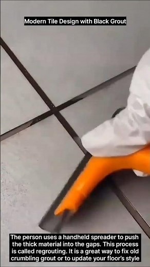 Modern Tile Design with Black Grout