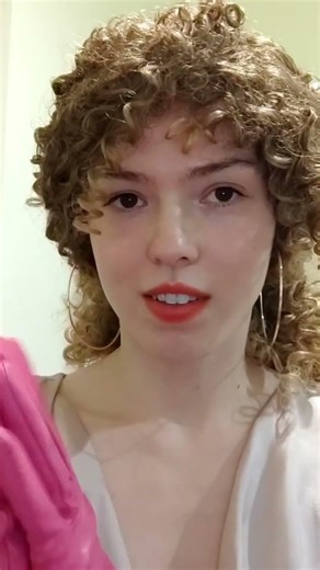 ASMR pink leather gloves sounds