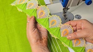 1.1M views · 10K reactions | Make this beautiful Flower Border Design Using easy sewing Tips Tricks/Learn clever sewing method and tricks #sewing #stitching #sewingtipsandtricks #sewinghacks #kifehacks #kurti #neckdesign | Ghori fashion designer | Facebook