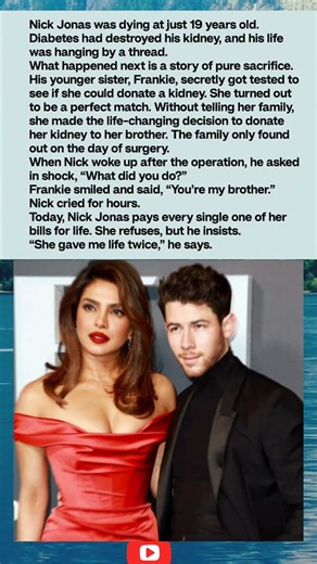 She Donated Her Kidney in Secret—Nick Jonas’ Sister Changed His Life Forever#shorts#ytshorts