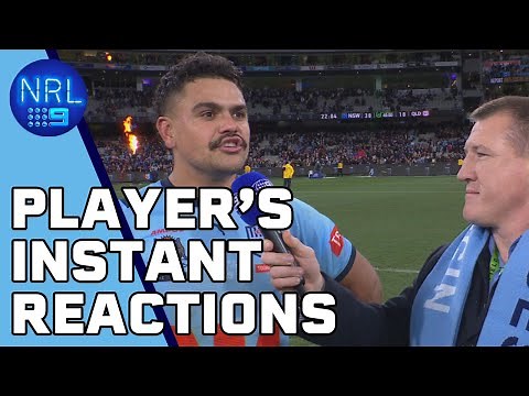 Hear the reactions from Latrell Mitchell, Mitchell Moses & MORE: State of Origin | NRL on Nine