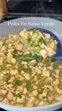 Receta de pollo en salsa verde! • Muy rico y facil