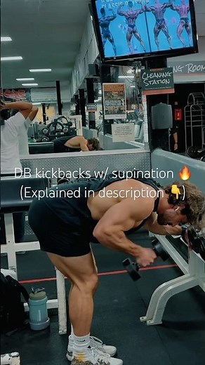 💪Dumbbell Kickbacks with Supination — Maximize Triceps Peak Contraction 🔥