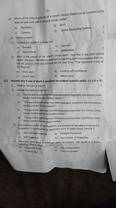 -2-iii) Which of the following features of a mobile device all... | Filo