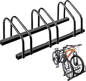 Bike Floor Rack Bike Floor Parking Bicycle Parking Rack Bike Storage Stand Bike Floor Stand Bicycle Storage Organizer for Mountain Bike, Road Bike Fit 22-28" Wheel Stand Tire Width 2.2"