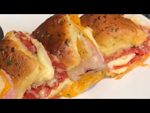 Hawaiian Rolls Ham and Cheese Sliders/ Pepperoni Pizza Sliders Recipe Easy