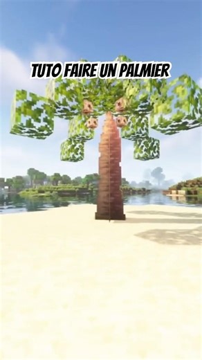 Comment faire un palmier dans Minecraft ! #minecraft #minecraftbuilding #minecrafttutorial