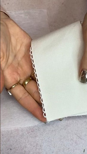 Making scalloped edges with this cute decorative stitch on my PFAFF creative icon 2! #embroidery