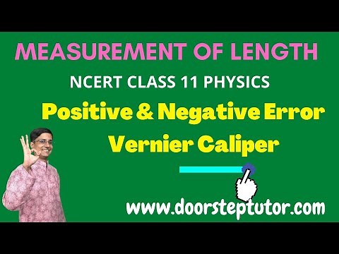Understanding Negative and Positive Zero Error Vernier Calipers | Physics NEET JEE