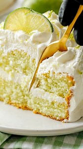 7.6K views · 100 reactions | Refreshing Key Lime Poke Cake: A slice...