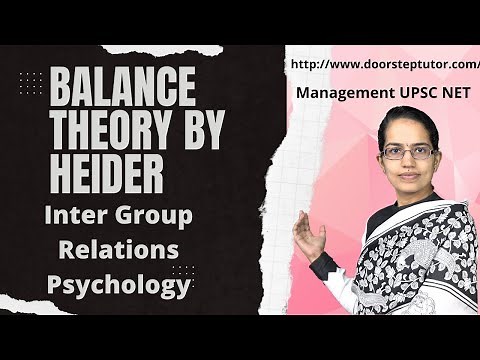 Balance Theory by Heider: Inter Group Relations Psychology | Management UPSC NET