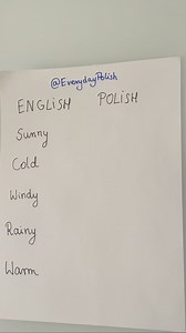 Learn how to describe the weather in Polish ! #learnpolish | Everyday Polish