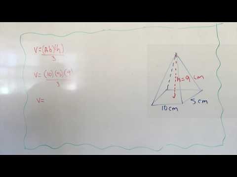 CÓMO CALCULAR EL VOLUMEN DE UNA PIRÁMIDE RECTANGULAR