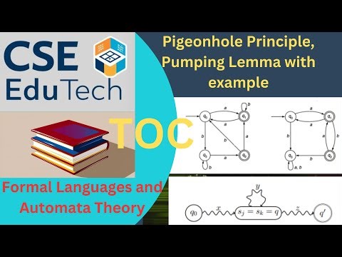 Pigeonhole Principle, Pumping Lemma with example