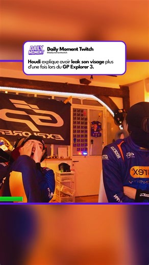 Daily Moment on Instagram: "Lors d’un live, Houdi revient sur le GP Explorer 3 et admet avoir leak son visage à plusieurs reprises pendant l’événement. @houdihood @anyme023 ➡️ Suivez @dailymomenttwitch pour plus d’actualités et de moments marquants de la scène Twitch."