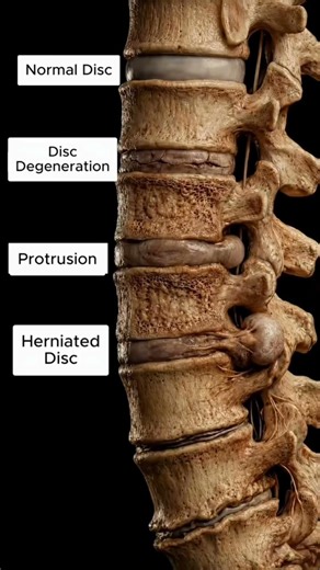Normal Disc vs Protrusion vs Herniation vs Degeneration 🧠💥#liferenewphysio