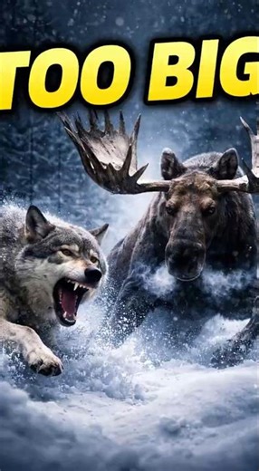 Wolf vs Moose | Too Big !