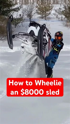 Expensive Snowmobile Wheelie Gone Wrong #fail #snowmobile #extreme