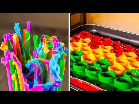 Incredible Crafts Made Out Of Melted Plastic