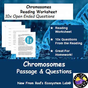 Chromosomes Reading Worksheet **Editable**