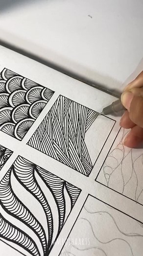 Zentangle pattern 9 ✨ | Painting Techniques